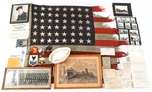 Historically Significant WWII D-Day Flown Flag of LCI (L) 421 Lands On Auction