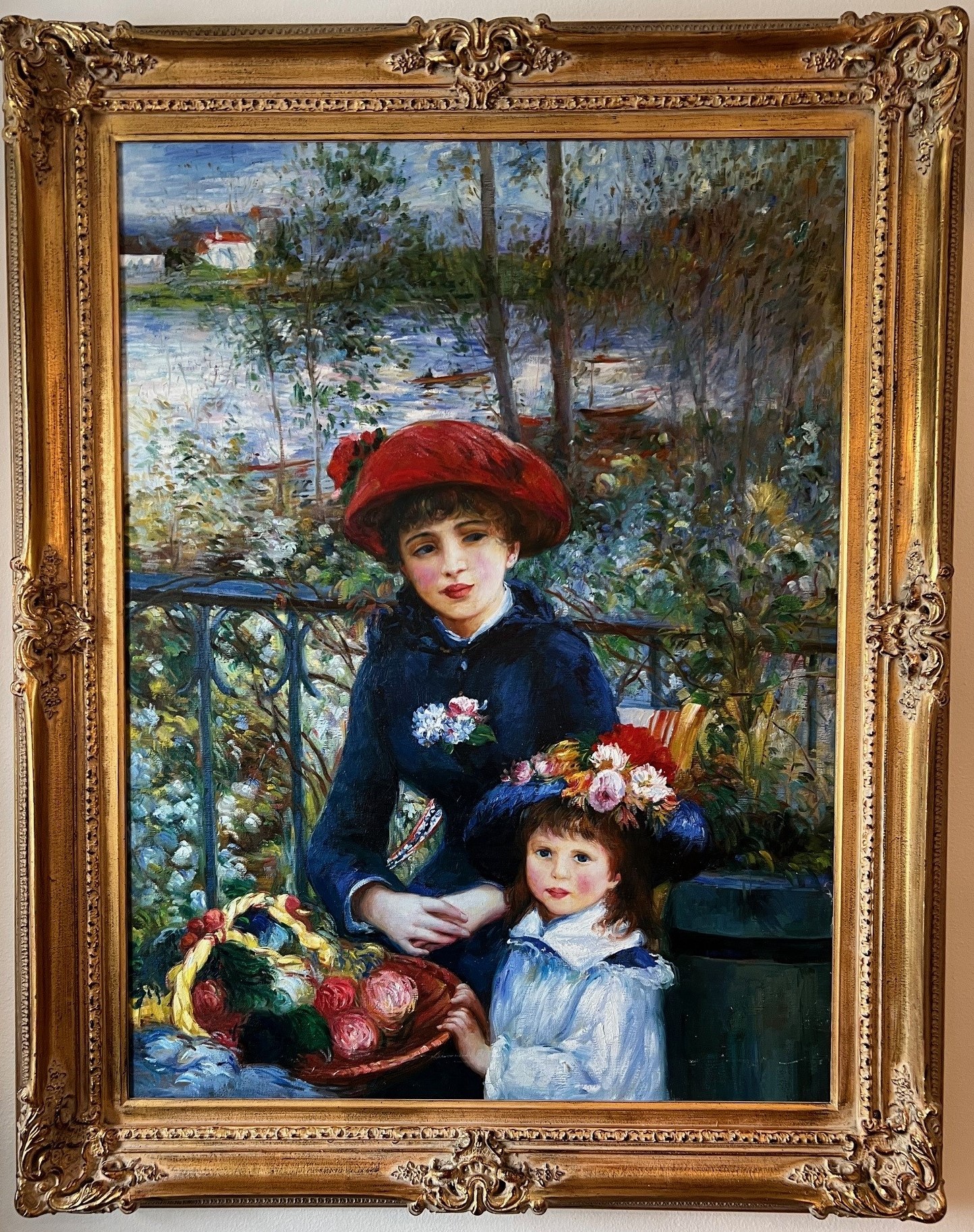 Prestige Fine Art Copy of "On the Terrace" by Auguste Pierre Renoir ( Art Institute of Chicago)