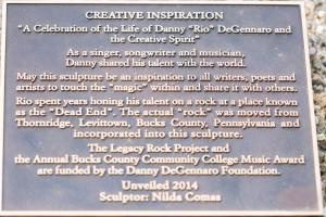 Creative Inspiration Plaque on "Legacy Rock Project" Danny DeGennaro