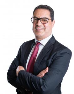 Carlos Duarte, the new president of the arts and culture nonprofit ALMAAHH, poses for a headshot in Houston