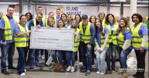 Photo of American Global team members volunteering at Island Harvest