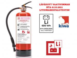 NTA-8133 -testin läpäissyt sammutusratkaisu