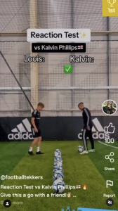 Kalvin Phillips Appearing in a football challenge