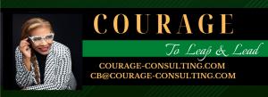 Banner - Courage to Leap and Lead by CB Bowman-Ottomanelli