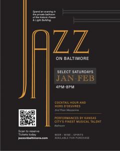 Jazz on Baltimore Flyer - go to jazzonbaltimore.com
