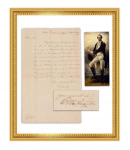Revolutionary War-dated letter from 1780 signed by George Washington, regarding a prisoner exchange and of two German officers, showing a compassionate side of his military decision-making (est. $18,000-$20,000).