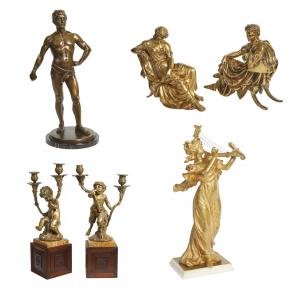 Fine bronzes will include works by Carl Brose and Jules Moigniez.