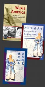 Two fictional works by Michael DeMarco: Wuxia America, and Martial Art Essays from Beijing, 1760. The later title has been translated into Chinese.