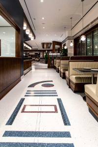 Tops Diner custom designed terrazzo floor