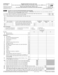 IRS Schedule E Tax Form