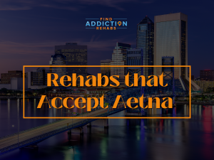 Aetna rehab coverage and rehabs that accept Aetna are the focus of this branded image from Find Addiction Rehabs