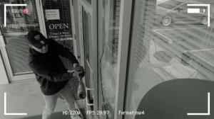 Security footage of attempted burglary