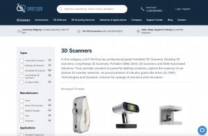 New, Easy to Search 3D Scanners Section