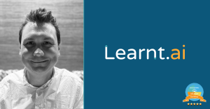Founder of Learnt.ai, David Law and the Learnt.ai logo.