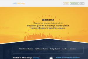 Landing page for www.maialearning.com