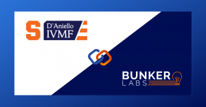 Graphic of the logo for the D'Aniello IVMF and Bunker Labs