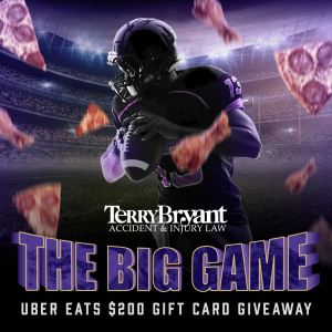 Terry Bryant Uber Eats Big Game Gift Card Giveaway