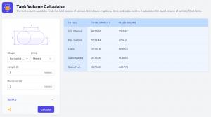 Tank Volume Calculator