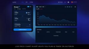 Use the live price chart in-app to plan and trade on autorun with preset and customizable sell expiry dates More blockchains to be supported soon