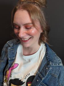 "Whimsical Energy" Peach Fuzz Makeup Look by WarPaint International Beauty Agency