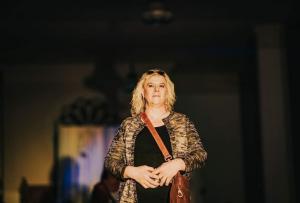 Designer Jerra Whittaker walk the runway to close her showcase.