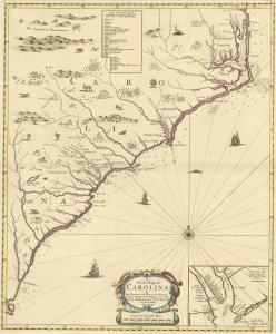 Lot 162 is A New Map of Carolina by Thornton, Morden & Lea (1685). This is the rare first state of an important, early map of the Carolinas. Estimate: $25,000 - $30,000.
