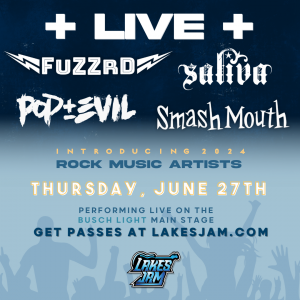 Lakes Jam Music Festival Unveils Stellar Rock Lineup Featuring Smash Mouth, Pop Evil, Saliva, and FuZZrd
