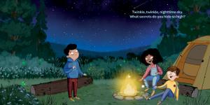 A sample page from Twinkle, Twinkle, Nighttime Sky