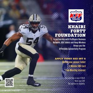 Fueling Hope: Former NFL Athlete Khairi Fortt Foundation announcing his program: Bridging the Digital Divide