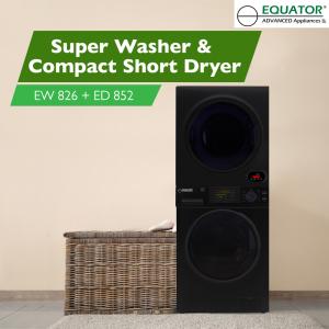 Washer W/ Pet Cycle & 110V 3.5cf Vented Digital Sensor Dryer In Black