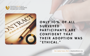 On the Adoption Contract: Only 10% of all surveyed participants are confident that their adoption was "ethical"