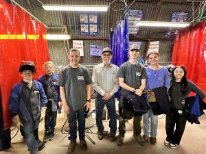 First and second place teams at the Youth Welding Challenge