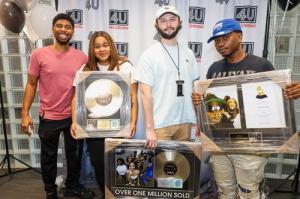 From left: Tyler Battles (Chief Engineer, 4U Recording Memphis), D’era Shack (Studio Assistant, 4U Recording Memphis), Kyle Javello (Recording Engineer, 4U Recording Memphis), and Ramone Taylor (Recording Engineer, 4U Recording Memphis)