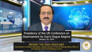 Alireza Jafarzadeh, the deputy director of the U.S. office of the National Council of Resistance of Iran, says Tehran’s actions, from deploying drones in Ukraine to engaging in maritime piracy in the Red Sea, directly contravene the Disarmament Conference's objectives.