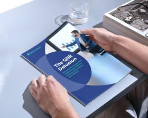 Showing the front cover of 'The QBR Delusion' whitepaper