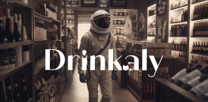 Un astronauta in un negozio di vini