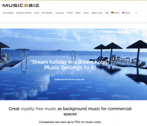 MUSIC2BIZ Homepage