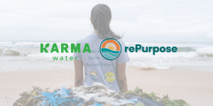 Karma Water logo and rePurpose Global Logo