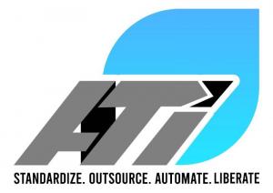 alt="ATI words are written out with the words Standardize, Automate, Outsource, and Liberate written below."