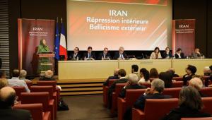 Mrs. Rajavi proposed ," A four-step initiative to address the crisis, including designating the Revolutionary Guards as terrorist organizations and reactivating Security Council sanctions against the regime’s nuclear projects."