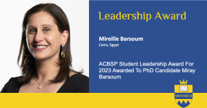 Miray Barsoum Receives The ACBSP Leadership Award For 2023