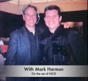 With Mark Harmon on the set of NCIS