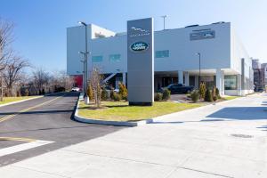 Front of Brooklyn Jaguar/Land Rover Dealership