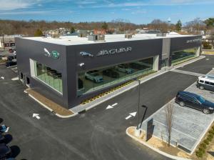 Aerial shot of Glen Cove Jaguar/Land Rover Dealership