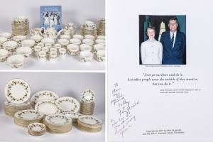 Fine quality Royal Worcester tea and dinner service from the Fitzgerald family, used in the hosting of Campaign Teas during JFK’s runs for political office (est. $2,000-$4,000).