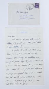 Two-page letter handwritten by Robert F. Kennedy in 1952 on Hyannis Port stationery, thanking Ms. Keyes and Polly Fitzgerald for their help in JFK’s Senate campaign (est. $500-$1,000).