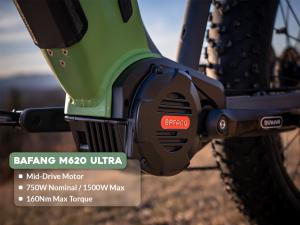 Bafang Ultra Motor Is Unsurpassed In Power and Performance with 750 watt nominal power and up to 1500 watts of peak power - making it the strongest mid drive motor allowed in the United States.