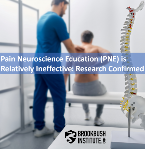 Pain Neuroscience Education (PNE) is Relatively Ineffective: Research Confirmed
