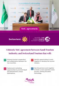 Saudi Tourism Authority Partners for the First Time with Switzerland Tourism