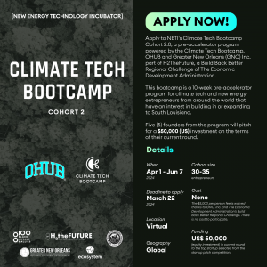 Climate Tech Bootcamp Application Submission Overview